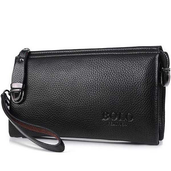 FEIDIKABOLO Famous Brand Men Wallet Luxury Long Clutch Handy Bag Moneder Male Leather Purse Men's Clutch Bags carteira Masculina